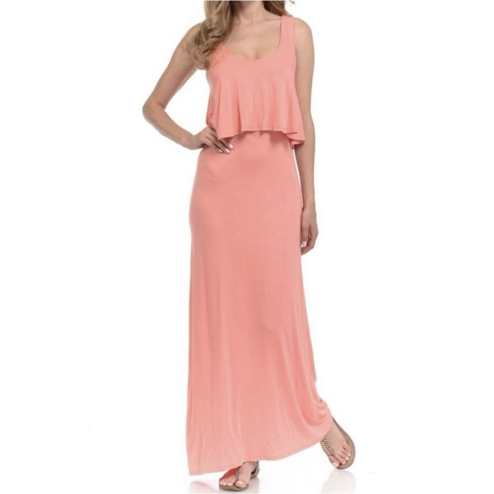 Rolla Coster Mauve Sleeveless Rayon Maxi Dress Small